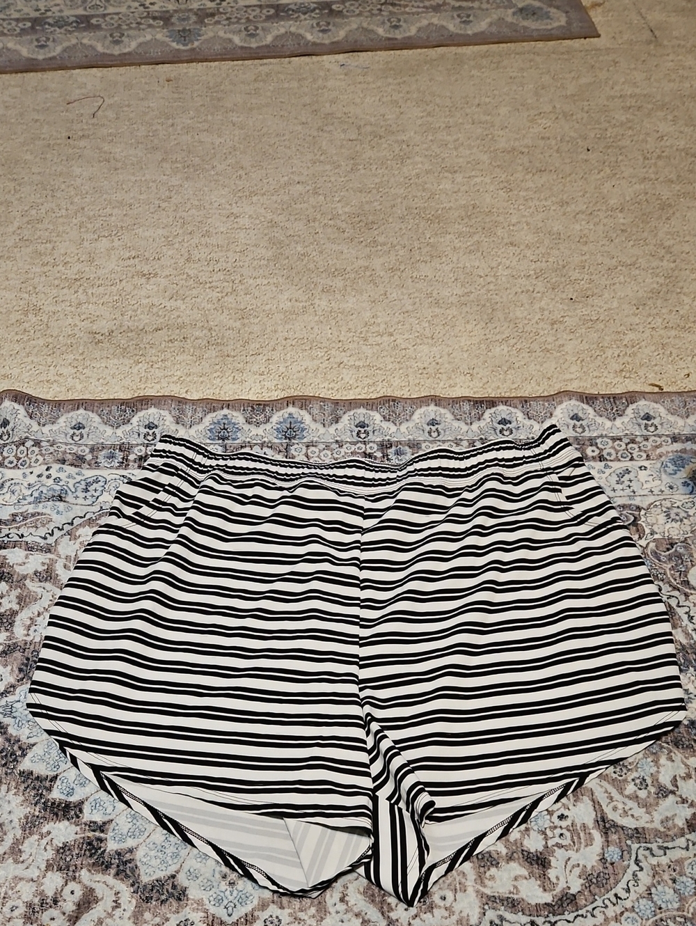torrid Black and White Striped Athletic Shorts